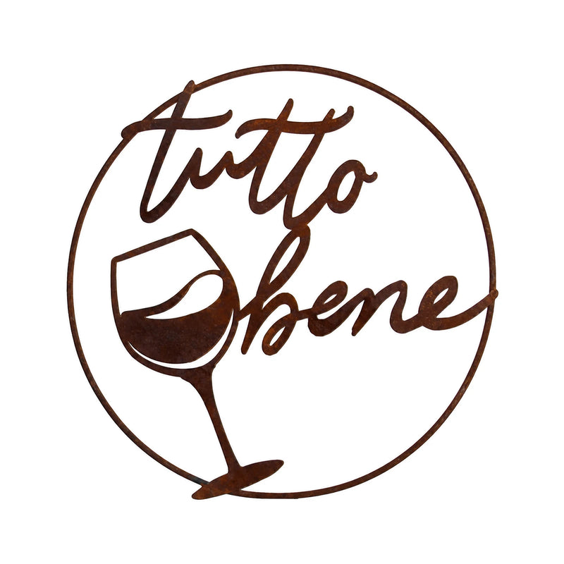 Dekoring „Tutto bene“ mit Weinglas