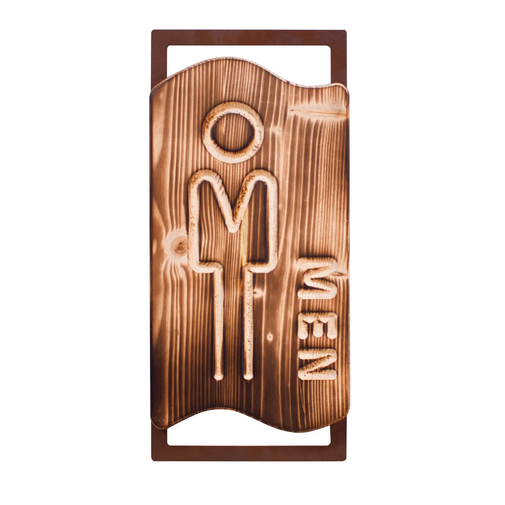 Holz-WC-Schild „Men“