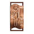 Holz-WC-Schild „Men“
