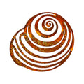 Muschel „Schnecke“ klein auf Platte